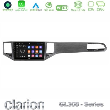 Clarion GL300 Series 4Core Android11 2+32GB VW Sportsvan 2014-2020 Navigation Multimedia Tablet 9" Με Carplay &amp; Android Auto