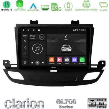 Clarion GL700 Series 8Core Android13 4+64GB Opel Insignia 2 2017-2020 Navigation Multimedia Tablet 9" Με Carplay &amp; Android Auto
