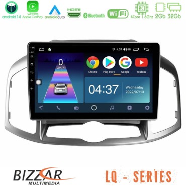 Bizzar LQ Series 4Core Android14 2+32GB Chevrolet Captiva 2012-2016 Navigation Multimedia Tablet 9" Με Carplay &amp; Android Auto