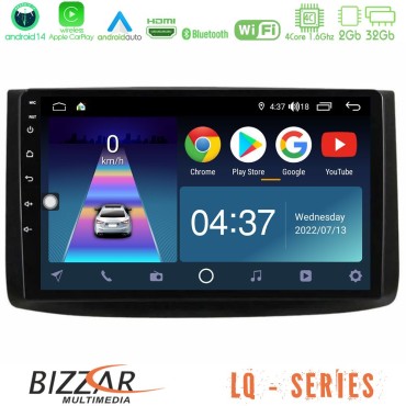 Bizzar LQ Series 4Core Android14 2+32GB Chevrolet Aveo 2006-2010 Navigation Multimedia Tablet 9" Με Carplay &amp; Android Auto