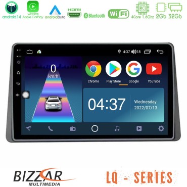 Bizzar LQ Series 4Core Android14 2+32GB Dacia Duster 2019-&gt; Navigation Multimedia Tablet 10" Με Carplay &amp; Android Auto