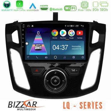 Bizzar LQ Series 4Core Android14 2+32GB Ford Focus 2012-2018 Navigation Multimedia Tablet 9" Με Carplay &amp; Android Auto