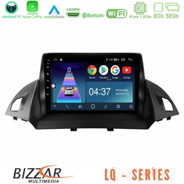 Bizzar LQ Series 4Core Android14 2+32GB Ford C-Max/Kuga Navigation Multimedia Tablet 9" Με Carplay &amp; Android Auto
