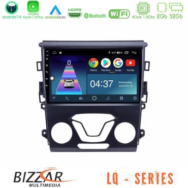 Bizzar LQ Series 4Core Android14 2+32GB Ford Mondeo 2014-2017 Navigation Multimedia Tablet 9" Με Carplay &amp; Android Auto