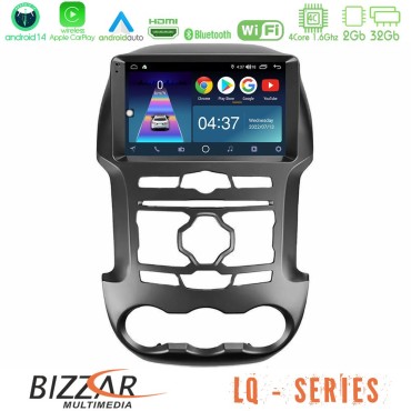 Bizzar LQ Series 4Core Android14 2+32GB Ford Ranger 2012-2016 Navigation Multimedia Tablet 9" Με Carplay &amp; Android Auto