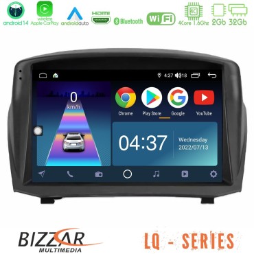 Bizzar LQ Series 4Core Android14 2+32GB Ford Fiesta 2008-2016 Navigation Multimedia Tablet 9" (Oem Style) Με Carplay &amp; Android Auto