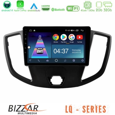 Bizzar LQ Series 4Core Android14 2+32GB Ford Transit 2014-&gt; Navigation Multimedia Tablet 9" Με Carplay &amp; Android Auto
