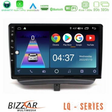 Bizzar LQ Series 4Core Android14 2+32GB Ford Courier 2015-2023 Navigation Multimedia Tablet 9" Με Carplay &amp; Android Auto
