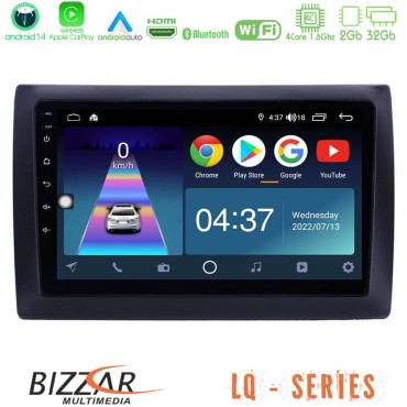 Bizzar LQ Series 4Core Android14 2+32GB Fiat Stilo Navigation Multimedia Tablet 9" Με Carplay &amp; Android Auto