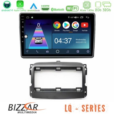 Bizzar LQ Series 4Core Android14 2+32GB Fiat 500L Navigation Multimedia Tablet 10" Με Carplay &amp; Android Auto