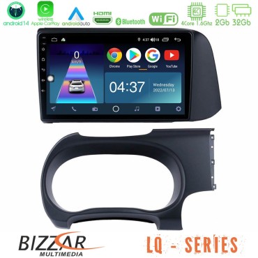 Bizzar LQ Series 4Core Android14 2+32GB Hyundai i10 Navigation Multimedia Tablet 9" Με Carplay &amp; Android Auto