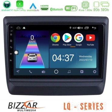 Bizzar LQ Series 4Core Android14 2+32GB Isuzu D-MAX 2020-2023 Navigation Multimedia Tablet 9" Με Carplay &amp; Android Auto