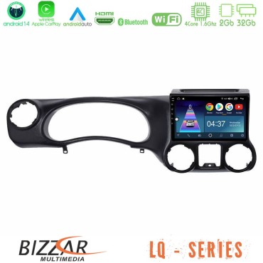 Bizzar LQ Series 4Core Android14 2+32GB Jeep Wrangler 2011-2014 Navigation Multimedia Tablet 10" Με Carplay &amp; Android Auto