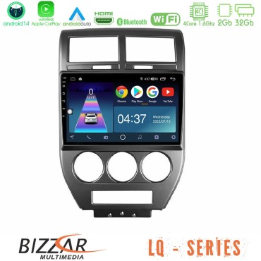Bizzar LQ Series 4Core Android14 2+32GB Jeep Compass/Patriot 2007-2008 Navigation Multimedia Tablet 10" Με Carplay &amp; Android Auto