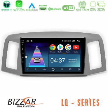 Bizzar LQ Series 4Core Android14 2+32GB Jeep Grand Cherokee 2005-2007 Navigation Multimedia Tablet 10" Με Carplay &amp; Android Auto