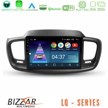 Bizzar LQ Series 4Core Android14 2+32GB Kia Sorento 2018-2021 Navigation Multimedia Tablet 9" Με Carplay &amp; Android Auto