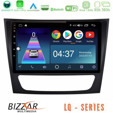 Bizzar LQ Series 4Core Android14 2+32GB Mercedes E Class / CLS Class Navigation Multimedia Tablet 9" Με Carplay &amp; Android Auto