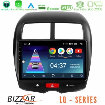 Bizzar LQ Series 4Core Android14 2+32GB Mitsubishi ASX Navigation Multimedia Tablet 10" Με Carplay &amp; Android Auto