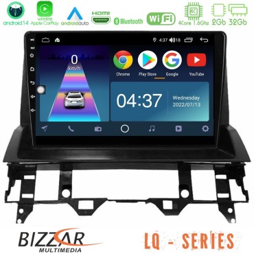 Bizzar LQ Series 4Core Android14 2+32GB Mazda6 2002-2006 Navigation Multimedia Tablet 9" Με Carplay &amp; Android Auto