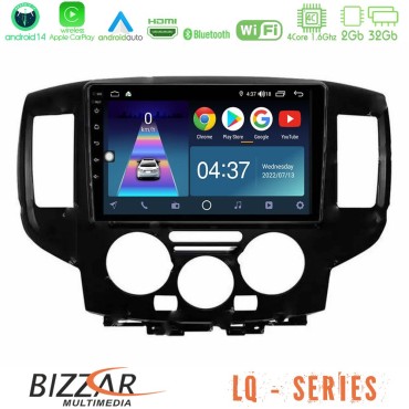 Bizzar LQ Series 4Core Android14 2+32GB Nissan NV200 Navigation Multimedia Tablet 9" Με Carplay &amp; Android Auto (Μαύρο)