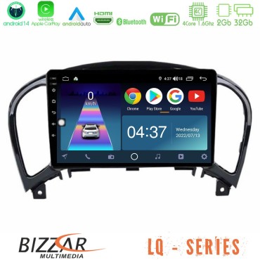 Bizzar LQ Series 4Core Android14 2+32GB Nissan Juke Navigation Multimedia Tablet 9" Με Carplay &amp; Android Auto