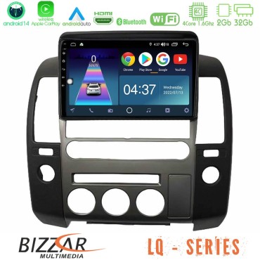 Bizzar LQ Series 4Core Android14 2+32GB  Nissan Navara D40 2006-2012 (με εργ.οθόνη) Navigation Multimedia Tablet 9" Με Carplay &amp; Android Auto