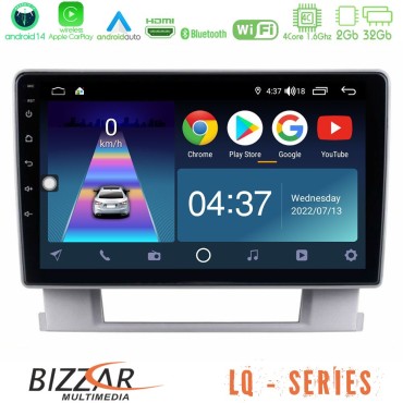 Bizzar LQ Series 4Core Android14 2+32GB Opel Astra J 2010-2014 Navigation Multimedia Tablet 9" Με Carplay &amp; Android Auto