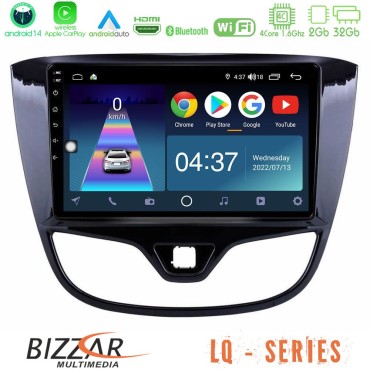 Bizzar LQ Series 4Core Android14 2+32GB Opel Karl 2017-2019 Navigation Multimedia Tablet 9" Με Carplay &amp; Android Auto
