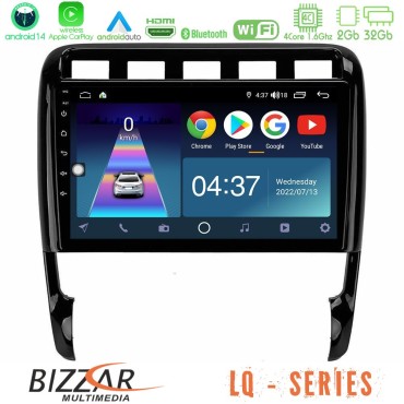 Bizzar LQ Series 4Core Android14 2+32GB Porsche Cayenne 2003-2010 Navigation Multimedia Tablet 9" Με Carplay &amp; Android Auto