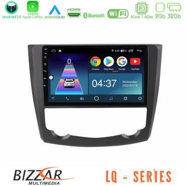 Bizzar LQ Series 4Core Android14 2+32GB Renault Kadjar Navigation Multimedia Tablet 9" Με Carplay &amp; Android Auto