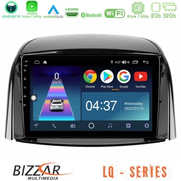 Bizzar LQ Series 4Core Android14 2+32GB Renault Koleos 2007-2015 Navigation Multimedia Tablet 9" Με Carplay &amp; Android Auto