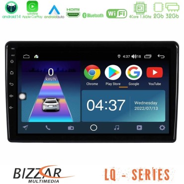 Bizzar LQ Series 4Core Android14 2+32GB Opel Combo/Vectra /Vivaro/Agila Navigation Multimedia Tablet 10" Με Carplay &amp; Android Auto