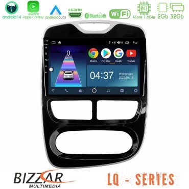 Bizzar LQ Series 4Core Android14 2+32GB Renault Clio 2012-2016 Navigation Multimedia Tablet 10" Με Carplay &amp; Android Auto