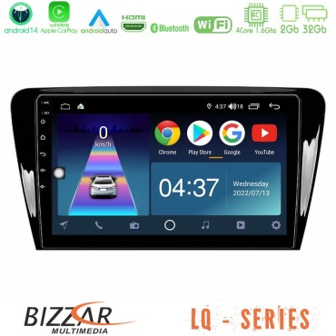 Bizzar LQ Series 4Core Android14 2+32GB Skoda Octavia 7 Navigation Multimedia Tablet 10" Με Carplay &amp; Android Auto