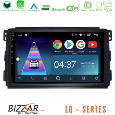 Bizzar LQ Series 4Core Android14 2+32GB Smart 451 Navigation Multimedia Tablet 9" Με Carplay &amp; Android Auto