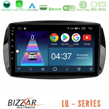 Bizzar LQ Series 4Core Android14 2+32GB Smart 453 Navigation Multimedia Tablet 9" Με Carplay &amp; Android Auto