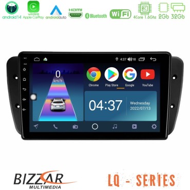 Bizzar LQ Series 4Core Android14 2+32GB Seat Ibiza 2008-2012 Navigation Multimedia Tablet 9" Με Carplay &amp; Android Auto