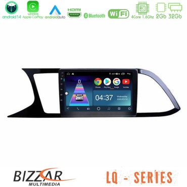 Bizzar LQ Series 4Core Android14 2+32GB Seat Leon 2013 – 2019 Navigation Multimedia Tablet 9" Με Carplay &amp; Android Auto