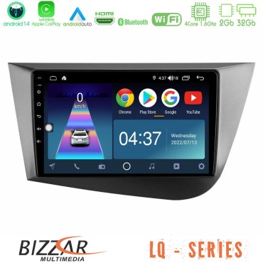 Bizzar LQ Series 4Core Android14 2+32GB Seat Leon Navigation Multimedia Tablet 9" Με Carplay &amp; Android Auto