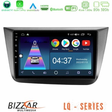 Bizzar LQ Series 4Core Android14 2+32GB Seat Altea 2004-2015 Navigation Multimedia Tablet 9" Με Carplay &amp; Android Auto
