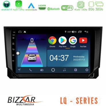 Bizzar LQ Series 4Core Android14 2+32GB Seat Arona/Ibiza Navigation Multimedia Tablet 9" Με Carplay &amp; Android Auto