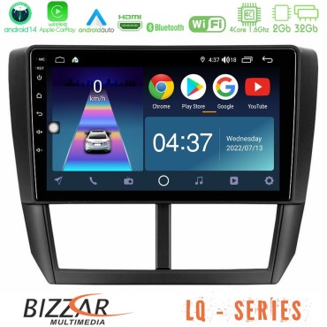 Bizzar LQ Series 4Core Android14 2+32GB Subaru Forester Navigation Multimedia Tablet 9" Με Carplay &amp; Android Auto