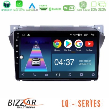 Bizzar LQ Series 4Core Android14 2+32GB Suzuki Alto &amp; Nissan Pixo Navigation Multimedia Tablet 9" Με Carplay & Android Auto