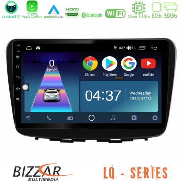 Bizzar LQ Series 4Core Android14 2+32GB Suzuki Baleno 2016-2021 Navigation Multimedia Tablet 9" Με Carplay &amp; Android Auto