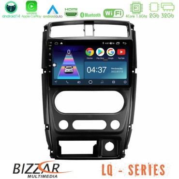 Bizzar LQ Series 4Core Android14 2+32GB Suzuki Jimny 2007-2017 Navigation Multimedia Tablet 9" Με Carplay &amp; Android Auto