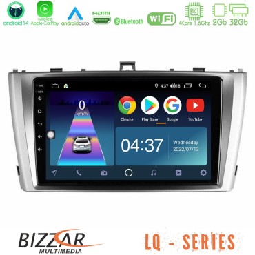 Bizzar LQ Series 4Core Android14 2+32GB Toyota Avensis T27 Navigation Multimedia Tablet 9" Με Carplay &amp; Android Auto