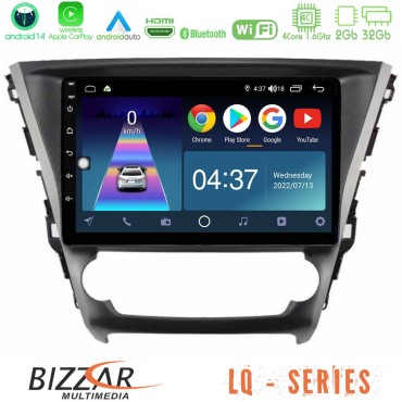 Bizzar LQ Series 4Core Android14 2+32GB Toyota Avensis 2015-2018 Navigation Multimedia Tablet 9" Με Carplay &amp; Android Auto