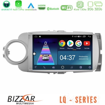 Bizzar LQ Series 4Core Android14 2+32GB Toyota Yaris Navigation Multimedia Tablet 9" Με Carplay &amp; Android Auto