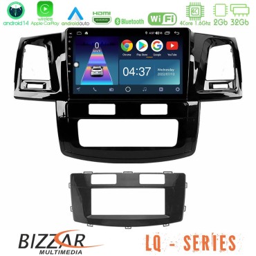 Bizzar LQ Series 4Core Android14 2+32GB Toyota Hilux 2007-2016 Navigation Multimedia Tablet 9" Με Carplay &amp; Android Auto