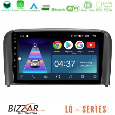 Bizzar LQ Series 4Core Android14 2+32GB Volvo S80 1998-2006 Navigation Multimedia Tablet 9" Με Carplay &amp; Android Auto